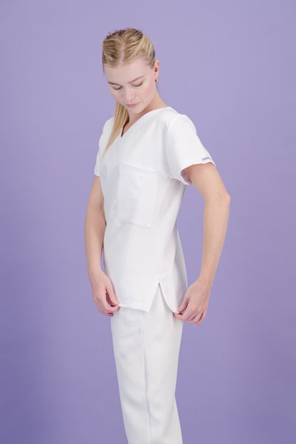 Women's Soft White Scrub Set