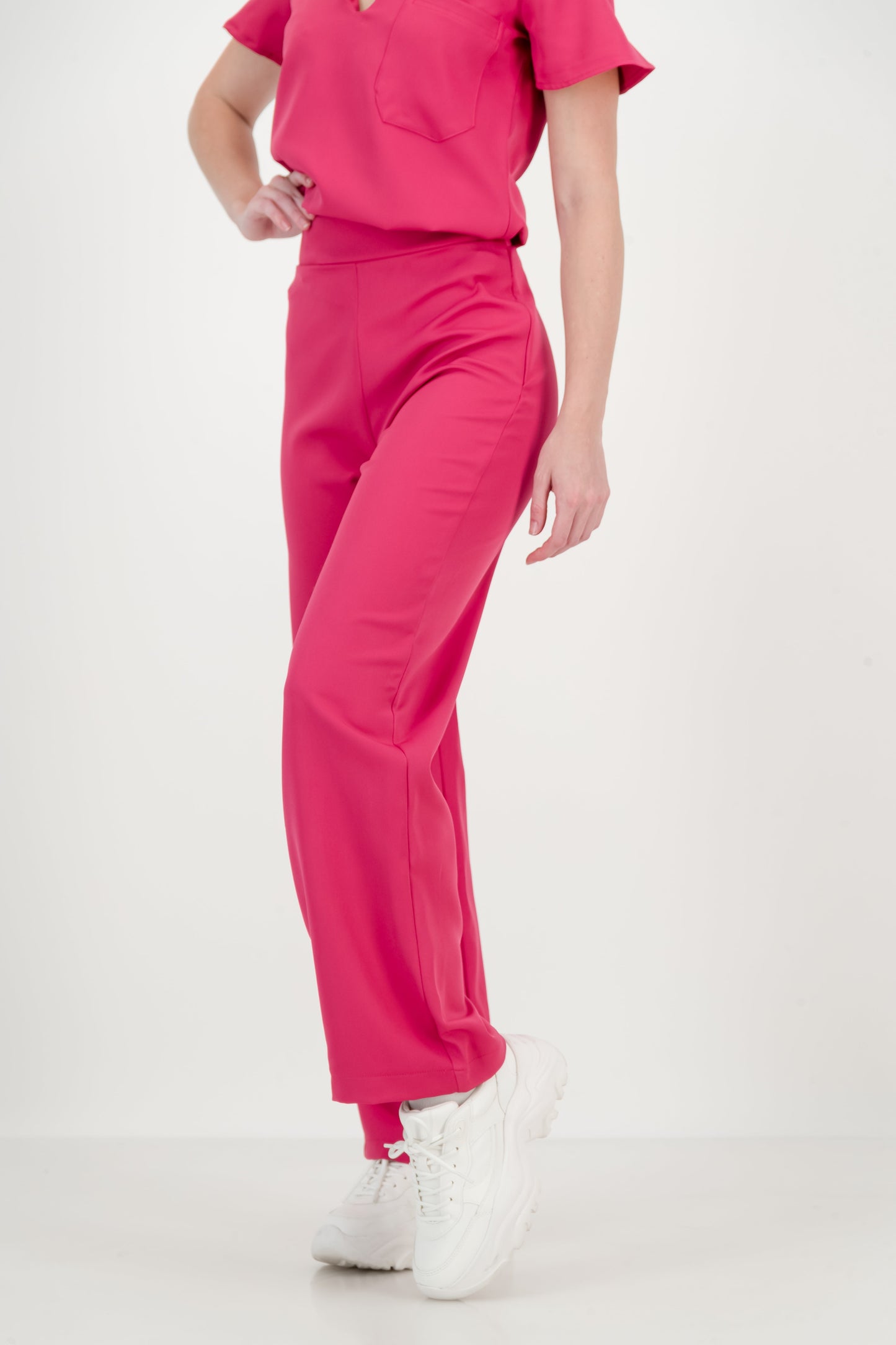 Women's Kyoto High Waist Trousers - Cerise Pink