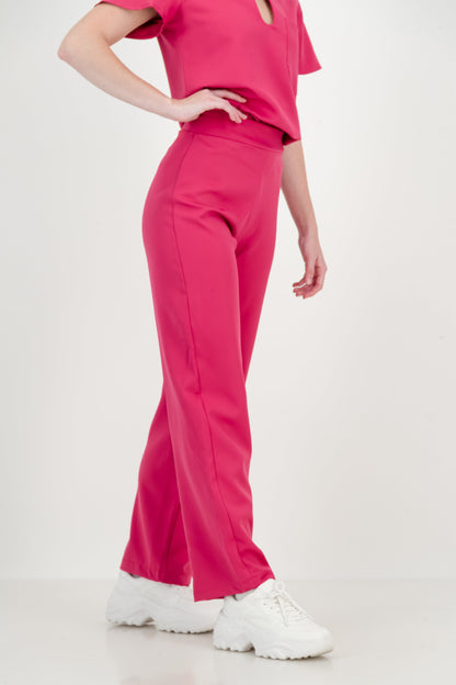 Women's Kyoto High Waist Trousers - Cerise Pink