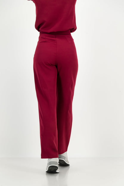 Women's Kyoto High Waist Trousers - Merlot Red
