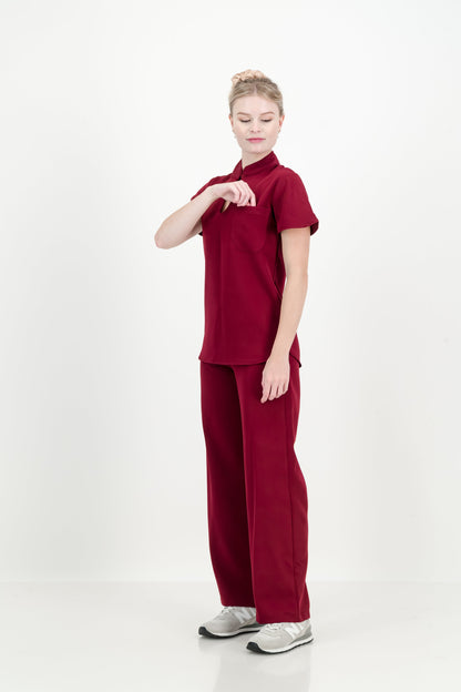 Women's Kyoto High Waist Set - Merlot Red