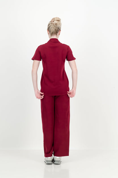 Women's Kyoto High Waist Set - Merlot Red