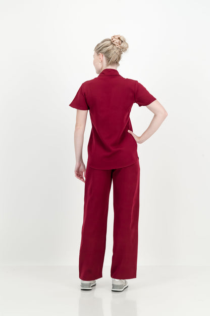 Women's Kyoto High Waist Set - Merlot Red