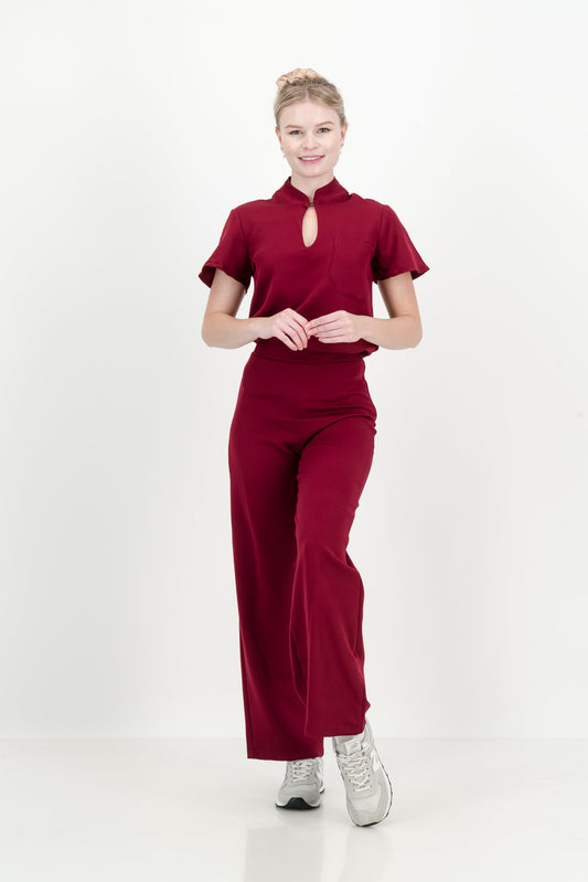 Women's Kyoto High Waist Set - Merlot Red