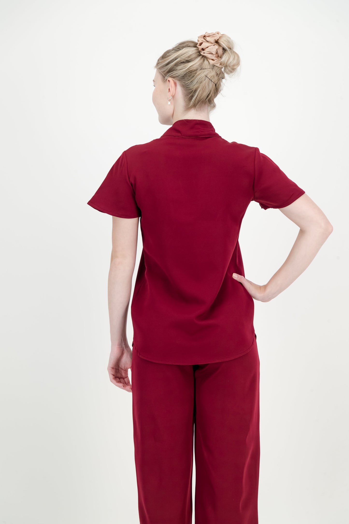 Women's Kyoto Top - Merlot Red